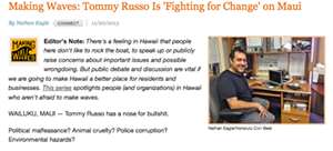 Tommy Russo "Making Waves" on Maui