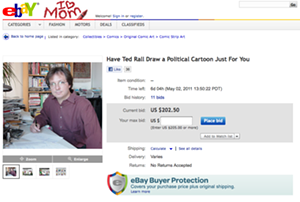 Cartoonist Ted Rall Auctions Himself on eBay